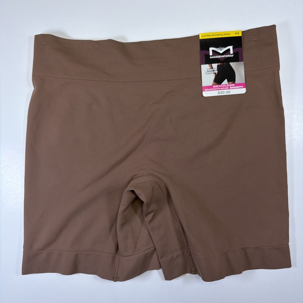 Maidenform Smoothing Seamless Booty Lift Shorty Panty Brown M/6 DMS106 $30 NWT